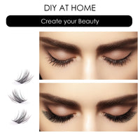 Magnetic SL Individual Lashes 144 Cluster Lashes 3D False Eyelashes Natural Look D Curl Reusable Fluffy Individual Cluster Lashes Soft Eyelashes DIY Cluster Eyelash Extensions Mix 10-16MM-DM17