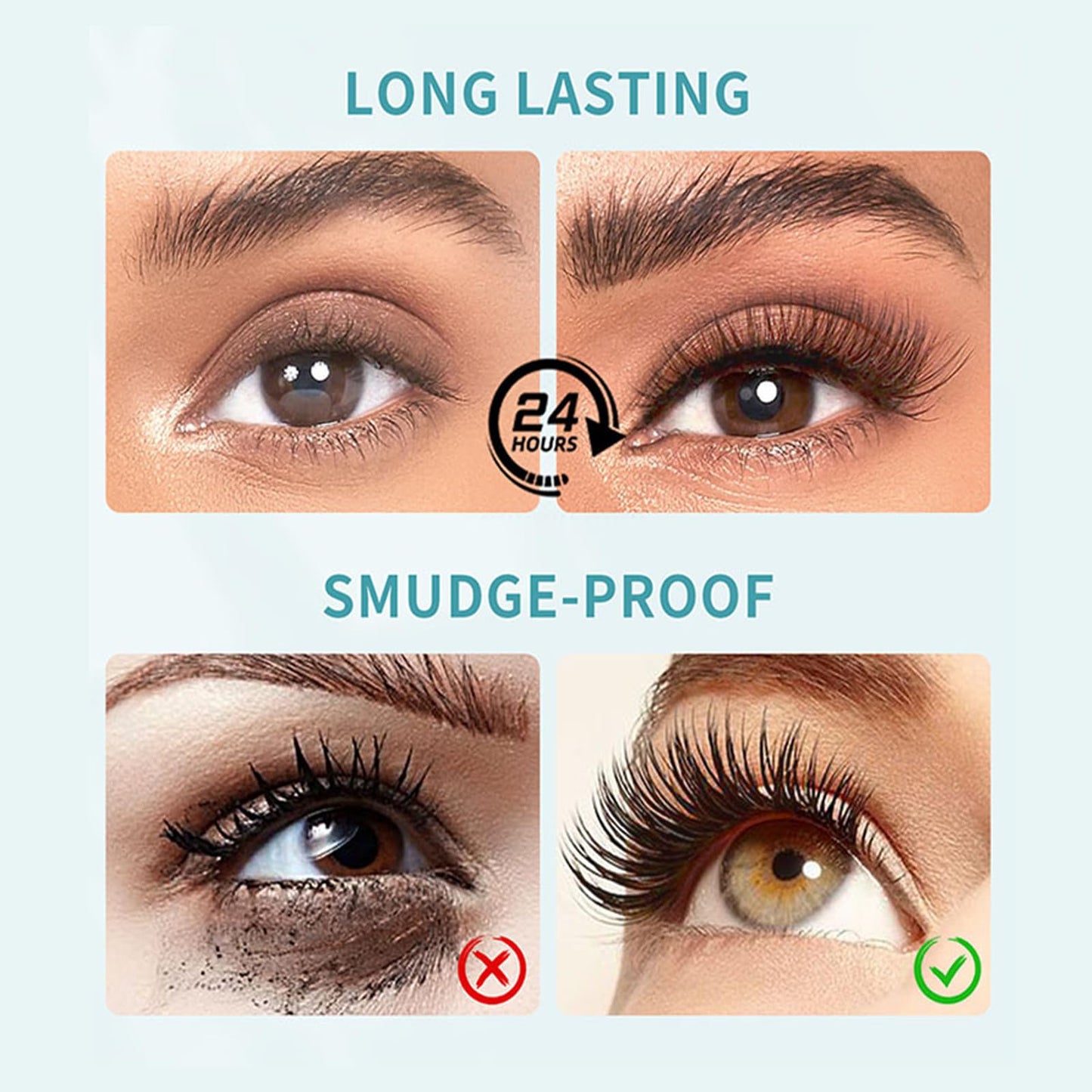 SHEBEEDO Brown Mascara for Older Women, Lengthening Volumising,Waterproof Mascara for Mature Women, Healthier Appearance Brown Lashes, Clump-Free, Smudge-Proof, Long-Lasting & Gentle Mascaras