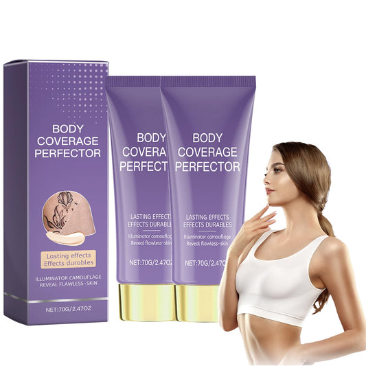 HERBENJOY 2PCS Body Coverage Perfector, Waterproof Tattoo Cover Up Makeup, No Transfer Hydrating Concealer for Mature Skin, Leg Makeup to Cover Veins,Scars,Dark-Spots with Full Coverage Foundation(NATURAL GLOW)