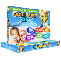Desire Deluxe Face Paints for Children Halloween Make Up Set for Boys Girls Toy Body Painting Palette Kit Including Glitter, Stencil, Tattoo for Kids - Unique Gift