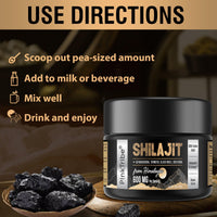Shilajit Resin Gold Standard Shilajit - 600mg Himalayan Shilajit Blend with Ayurvedic Herbal Extracts, High Levels of Fulvic Acid, Supports Energy and Performance, 30 g (Pack of 2)