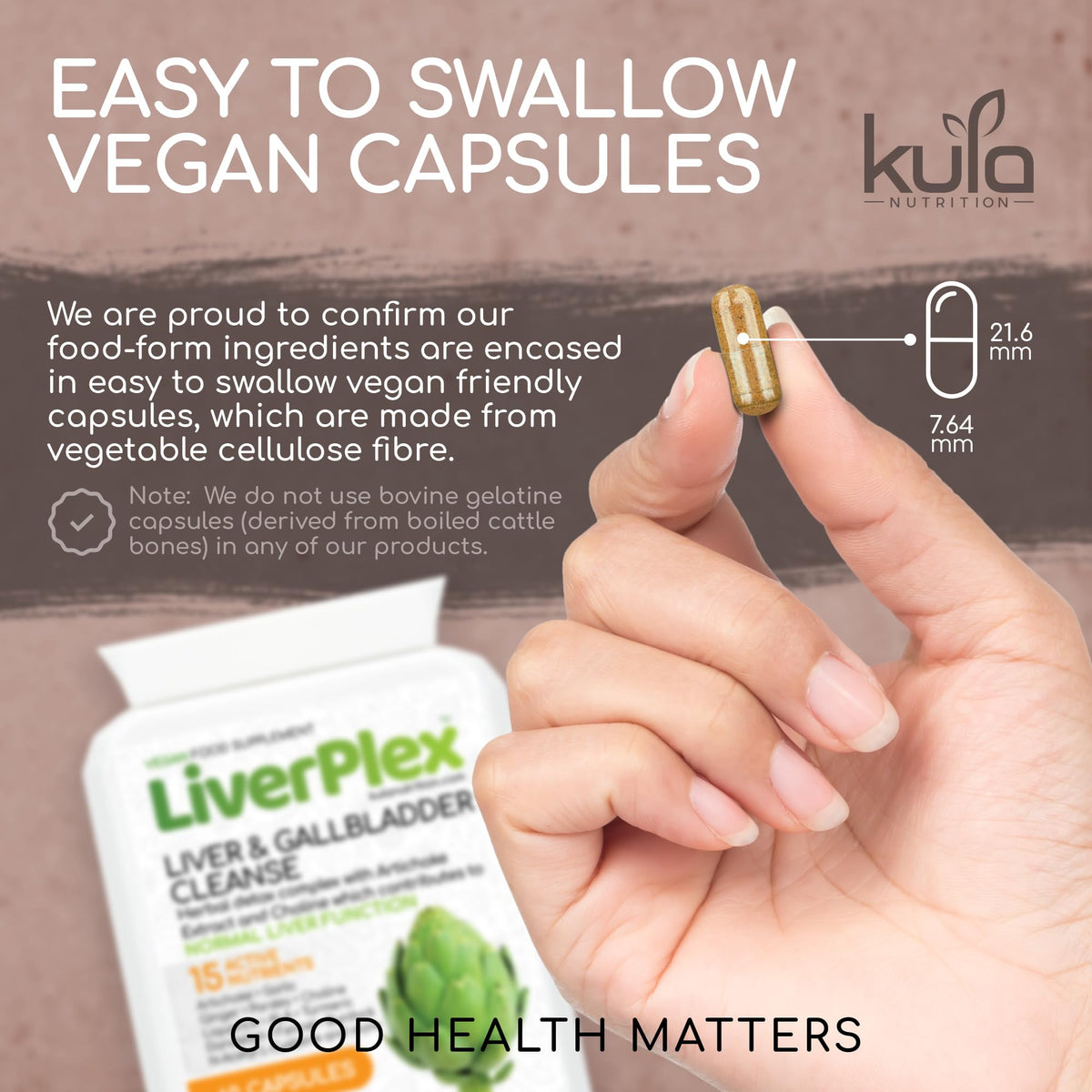 Kula Nutrition LiverPlex - 15 Day Liver Cleanse Detox and Repair Complex - Herbal Liver and Gallbladder Support Supplement with Choline, Artichoke, Garlic, Liquorice, Fennel, Turmeric, Ginger - 60 Vegan Capsules