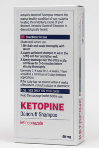 Asrev Healthcare Ketopine 2% Ketoconazole Anti-Dandruff Shampoo 6 x 60ml (6 PACK)