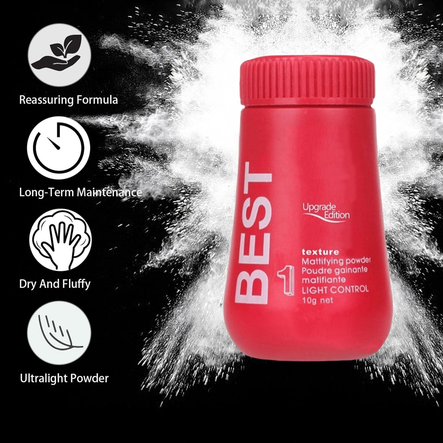 DMQ Hair Volume Powder, 10g Unisex Root Hair Styling Matt Look,Hair Oil Control Powder,Extra Strong Hold, Invisible Look, All Day Lasting,Volumising Hair Products for All Hair Type