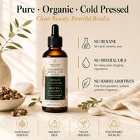 Prolixir Organic Castor Oil for lashes & Brows, Cold Pressed Lash & Brow Growth, Repair & Conditioning Oil with Vitamin E, Precision Applicators, For Fuller Looking Lashes, Brows, Hair & Nails, 60ml