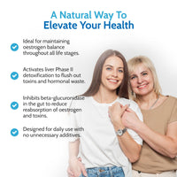 Health4All Calcium D-Glucarate 500mg - Oestrogen Supplements for Women and Men - Hormone Balance Support - 90 Vegan Capsules