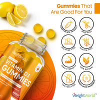 Vitamin D Gummies Adults 4000IU - Sugar-Free - 4 Months Supply - Natural Lemon Flavour - 120 Chewable Vitamin D3 Gummies - Vegetarian Friendly - High Strength Vitamin D Supplement - GMO & Gluten Free