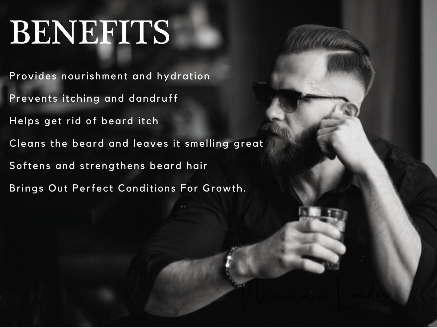 Maneman London Beard Oil | Vanilla | Non greasy | Moisturises and Conditions Beard |Natural and organic | Argan, Jojoba & Aloe Vera oil Vitamin e | Mens Gift (30mL) (Vanilla)