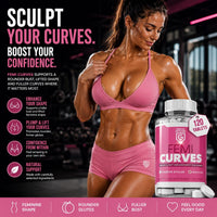 MoovWell Femi Curves Bum & Breast Curves Enhancement Tablets for Women – 120 Tablets for Bigger Curves & Fuller Shape, Natural Ingredients - Bum Enhancement Supplement, Made in UK