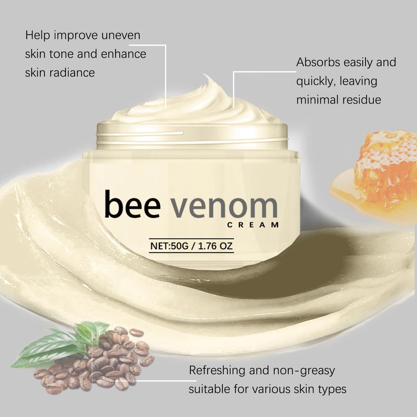 Maggikey Bee Venom Anti - Wrinkle Face Cream For Women. A Day And Night Moisturizer Suitable For All Skin Types. Helps, Targets The Look Of Wrinkles & Fine Lines