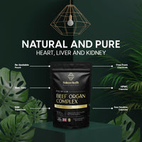 Bolman Health Beef Organ Complex | High Strength Grass-Fed Liver, Heart & Kidney Capsules | Supports Energy, Metabolism, Immune Health, Stamina & Vitality | 60 Capsules | Non-GMO, Gluten-Free | UK Made