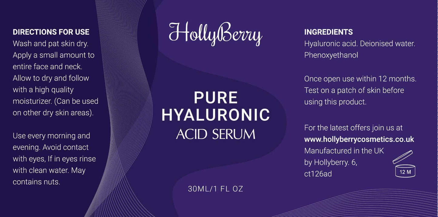 Pure Hyaluronic Acid Serum by Hollyberry for Professional Hydration Anti Ageing Bring Vibrancy And Youthful Glow To Your Face Best Anti Ageing, Total Satisfaction Guaranteed…
