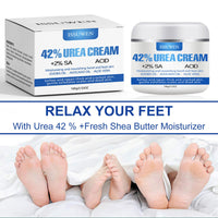 Shengqialun Urea 42% Foot Cream, Foot Cream for Cracked Heels and Dry Skin, Cracked Heel Repair Cream for Feet and Hand, Urea Cream for Hand,Foot and Body Care Deep Moisturizing Callus Remover