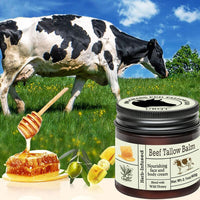 HOPHAT Beef Tallow Honey Balm - Beef Tallow for Skin, Deeply Nourishing Organic Grass Fed Tallow Balm, Beef Tallow Cream for Face & Body, Moisturizing Skin Care Cream for Dry Skin (Colour, A)