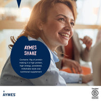 AYMES - High Protein Nutritional Powder Shakes - Strawberry - 7 Servings - Milkshake-Style Drink Mix - Gluten Free, Vegetarian, Halal & Kosher Suitable - For Ages 3+ and Adults
