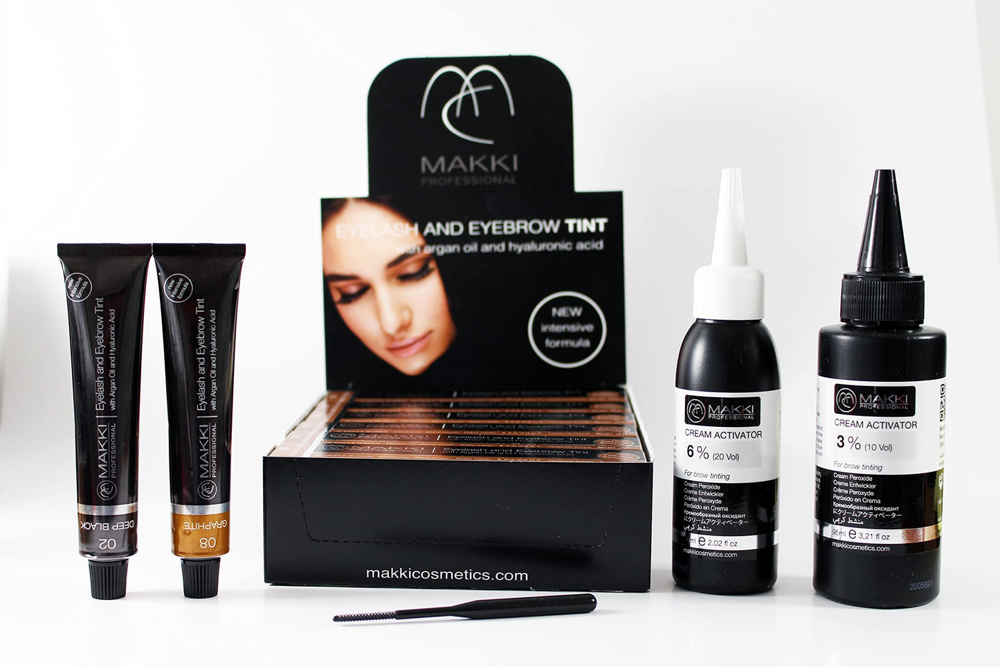 09 Ash Grey Makki Professional Intensive Eyelash and eyebrow tint dye with argan oil & hualuronic acid 22ml