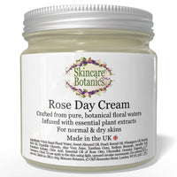 Skincare Botanics Organic & Natural Botanical Rose Day Cream - Cruelty Free, Paraben free, Palm Oil Free, Plastic Free, Handcrafted in the UK