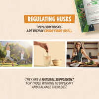 Planète au Naturel Organic Raw Psyllium Husk - 99% Pure Grade - Natural Fiber - 500 g
