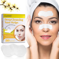 Tioueo Nose Strips 80 Packs, Blackhead Remover Pore Strips, Blackhead Pore Strip, Deep Cleansing Nose Strips for Clearer Skin White