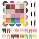 MKNZOME 16 Colours Nail Pigment Powder, Chrome Nail Powder【2024 Upgrade】Yellow Pink White Nail Art Palette for Nail Design, Nail Art Body and Crafts Salon Home Use