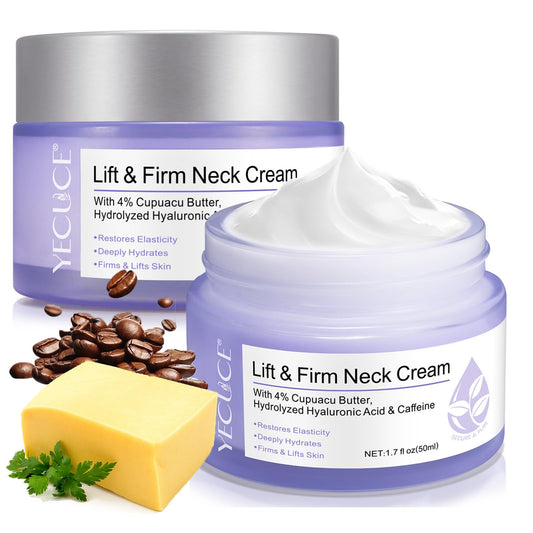 Neck Cream, 2PCS Neck and Chest Firming Cream, Tightening & Lifting Sagging Skin - Reduce Fine Lines & Wrinkles - Advanced Neck Cream Skin Moisturizing (100ml)
