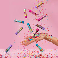 Beauty4Britain Kids Lip Balm Set Sweet Shop - 12 Different Dessert Flavours, Beeswax & Coconut Oil, Colourless, for Girls and Boys