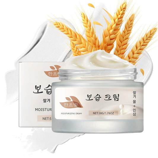 Trendyfave Ginseng & Rice Cream, Korean Face Cream - Anti-Aging Face Moisturizer For Deep Hydration & Firming, Korean Skincare For Glowing Skin, Soothing Cream To Even Skin Tone, Vegan & Fragrance-Free