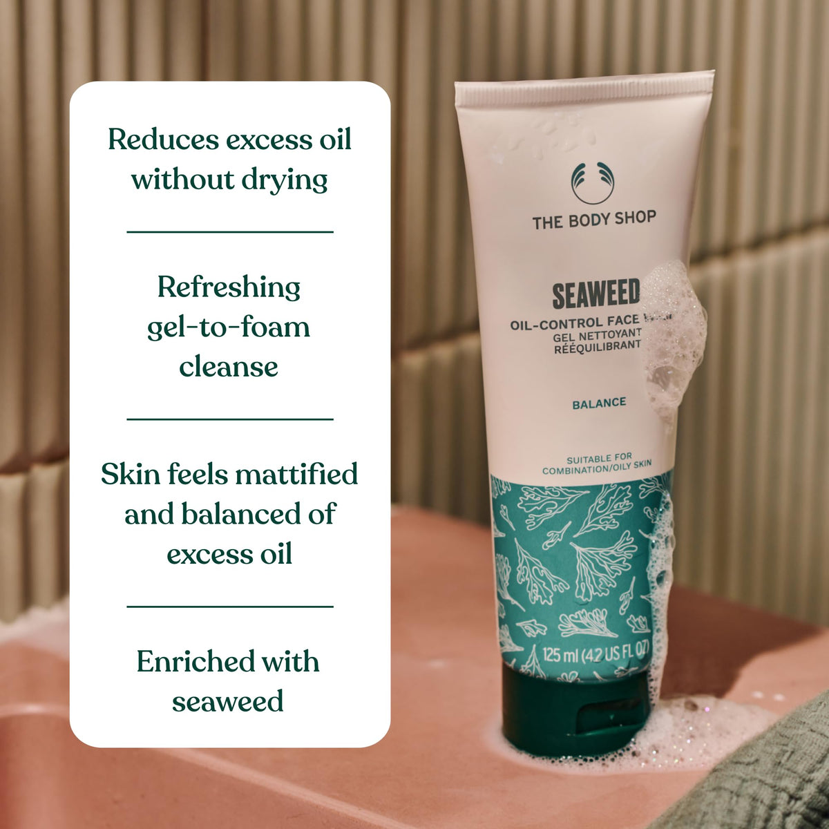 NEW! The Body Shop Seaweed Oil-Control Face Wash 125ml