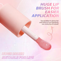 LANGMANNI Moisturizing Lip Oil,No-Sticky Lip Gloss Lip Balm Lip Care,Fruit Flavoured Lip Oil For Dry Lip's Moisturizing Hydrating And Nourishing (Cherry)