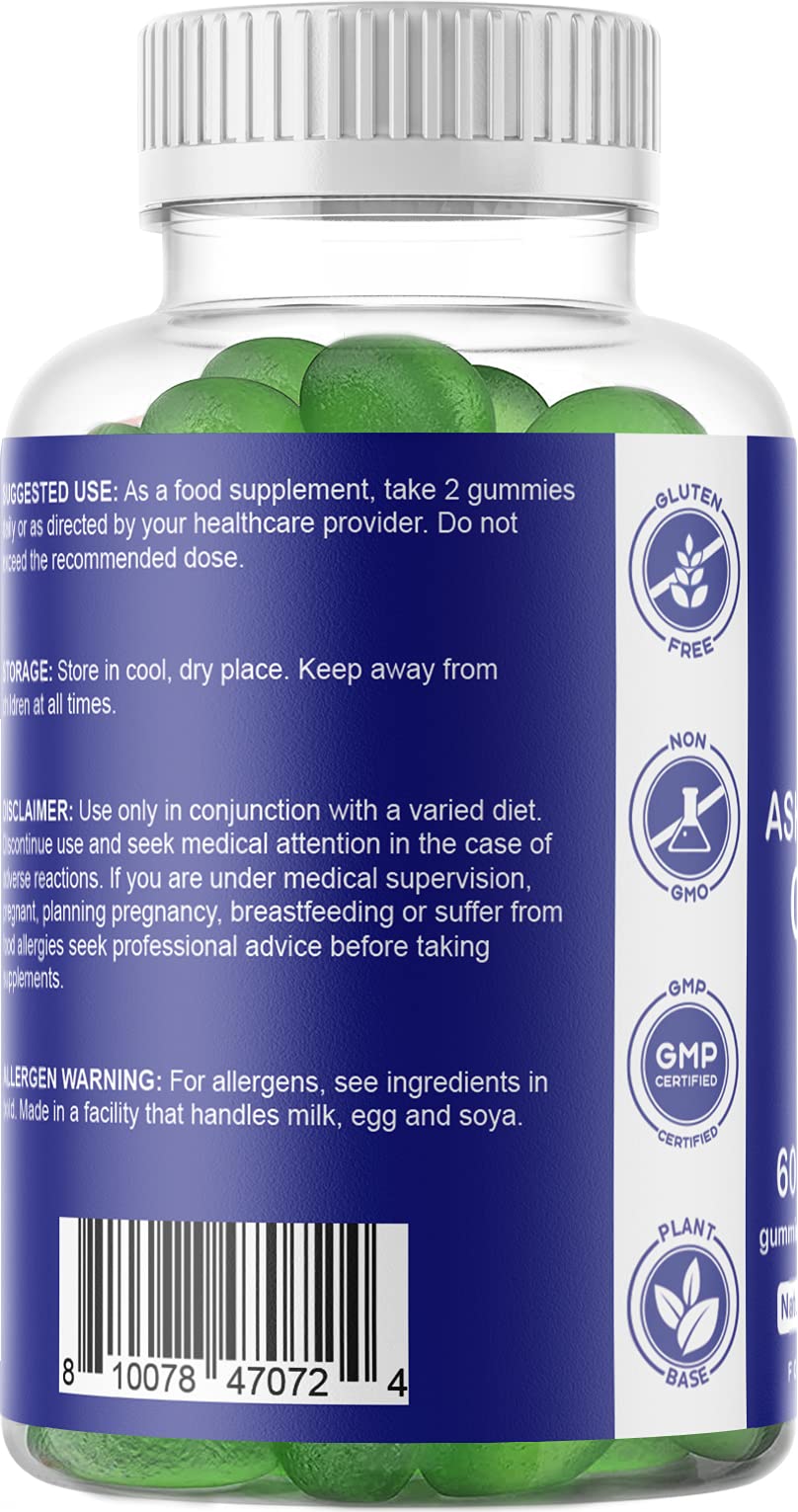 Vitamatic Ashwagandha Gummies 1500mg per Serving - 60 Vegan Gummies - 3% Withanolides