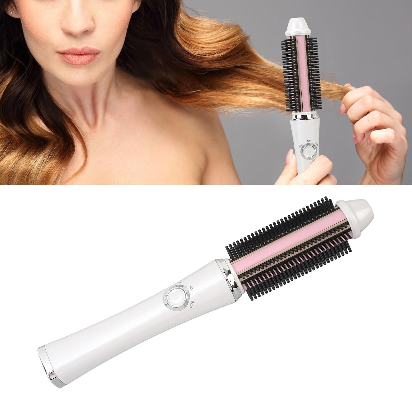 TARSHYRY Cordless Hair Curler Brush,20s Fast Heating and 3 Temp Settings USB Rechargeable Electric Curling Comb for Professional Salon at Home