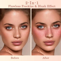 ZoeyShine Liquid Blush Pen with Dual Sponge Tips for Natural Rosy Glow - Light Pink Creamy Blush Stick with Brush for Cheeks Face Contour Makeup Long-Lasting Waterproof Buildable Formula