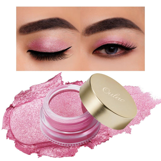 Oulac OULAC Cream Eyeshadow, Glitter Pink Eyeshadow, Holds Makeup For 12 Hours +, Waterproof and Sweatproof, Crease Resistant, Vegan | 06g, Sweet Pea (11)