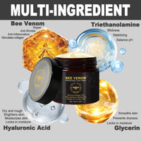 Trendyfave Bee Venom Skin Treatment Cream,Bee Venom Cream For Wrinkles Skin Repair Cream Deep Hydration Natural Ingredients, Soothes Skin, Moisturizing For All Skin Types