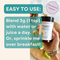 Supercharge Your Gut Love Your Gut Synbiotic – Probiotic + Prebiotic Blend | Gut Health Supplement | Supports Digestion & Immunity | by Lee Holmes, Supercharged Food UK