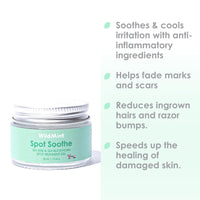 WildMint Spot Soothe Natural Spot Treatment Gel | For Breakouts, Scars & Irritation | Tea Tree Healing Serum for Acne Prone Skin & Ingrown Hairs | UK Made Vegan & Cruelty-Free Skincare | 30ml