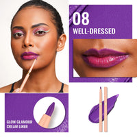 Oulac OULAC Matte Purple Lip Liner, Waterproof Lipliner Pencil Lasts 24H +, Highly Pigmented, Smooth and Smudge-proof Formula, Contour Your Lips, Vegan (08) Well-dressed