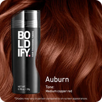 Boldify BOLDIFY Hair Fibres (28g) - Fill In Thinning and Fine Hair for an Instantly Fuller, Thicker Look - 14 Shades for Women and Men - Auburn