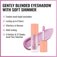 Oulac Liquid Glitter Eyeshadow – Shimmer Eyeshadow Metallic Purple Eyeshadow Liquid Eyeliner with Fine Sparkle, Blendable Sparkly Eye Make-up, Crease Resisatnt, Non-Greasy, Vegan, 5.4g, Jump!! (08)