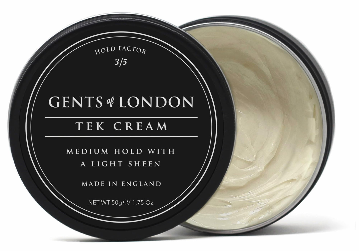 GENTS OF LONDON Gents of London Tek Cream, Medium Hold, Subtle Shine, Shape & Thickening, Gift For Men 75g
