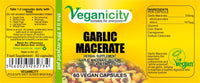 Veganicity Garlic Macerate 530mg (1670Μg Allicin): Digestive and Immune Herbal Supplement : 60 Vcaps, in a Planet-Friendly 99% Recycled Pot