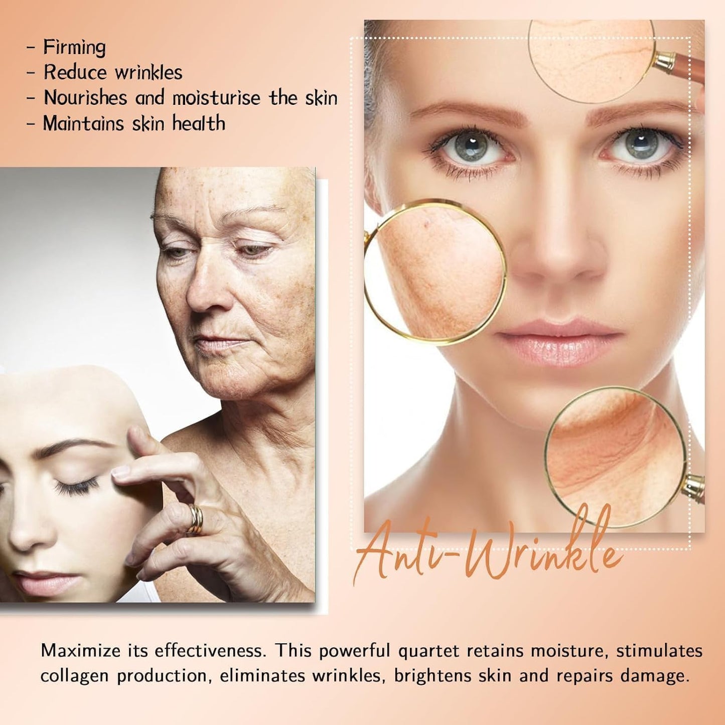 Heyzeibo Seagril-Peptide Wrinkle Reducing Cream Contains 12 Different Natural Peptides, 10 X Peptide Wrinkle Reducing Cream Anti Wrinkle, All Natural Ingredients