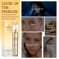 Trendyfave Golden Caffeine Eye Serum, Eye Cream With Palmitoyl Peptide, Caffeine Eye Cream For Dark Circles And Puffiness, Eye Care Eye Cream Anti Aging With 360°Massage Ball Reduce Eye Bags, Fine Lines