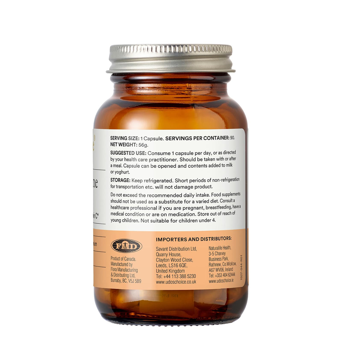 Udo's Choice Super 8 Immune High Strength Probiotics – 42 Billion Cell Count with Vitamin C for Immune Support – 8 Human-Adapted Strains – Gut & Digestive Health – 90 Capsules