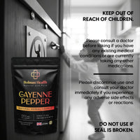 Bolman Health Cayenne Pepper Capsules | 1000mg Per Serving | 60 Vegan HPMC Capsules | Supports Digestion, Circulation & Metabolism | Natural Herbal Source | Non-GMO, Gluten-Free | Made in The UK