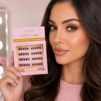 TUTU LASH Tutu Lash Caramel Lashes Brown DIY Cluster Lashes ANGEL EYES 40 x cluster lashes self application easy to apply lashes lash cluster box re-usable vegan