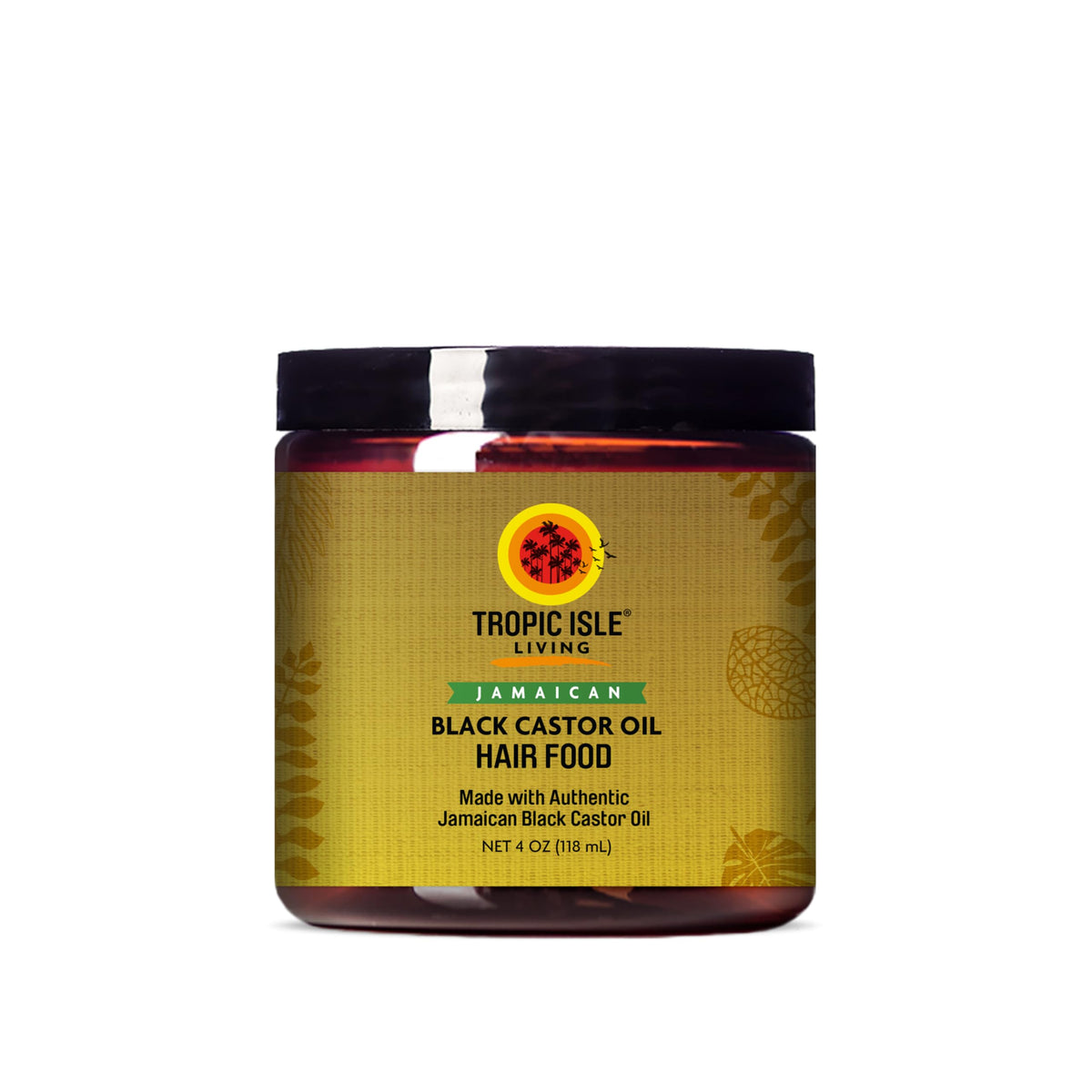 Tropic Isle Living Black Castor Oil Hair Food 118ml | Gives Hydration and Moisturizing, Add Shine with Shea Butter, Strong Hair Roots and Scalp, Promote Hair Growth with Jamaican Black Castor Oil