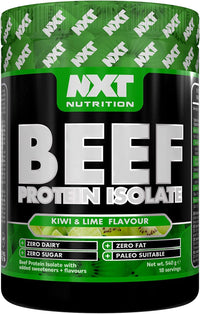 NXT Nutrition NXT Beef Protein Isolate 540g - High Protein Powder in Natural Amino Acids - Paleo, Keto Friendly - Dairy and Gluten Free | 540g (Kiwi & Lime)