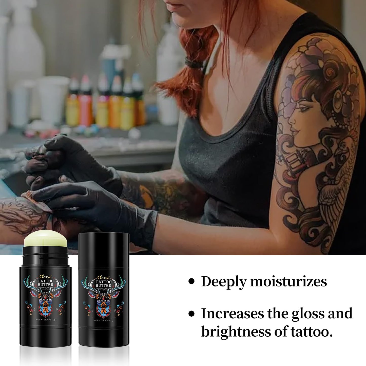 proamate Proamate Tattoo Aftercare Tattoo Butter Tattoo Balm, Old & New Tattoo Moisturizer Healing Brightener for Color Enhance, Natural Organic Tattoo Cream(Tatoo Balm 75g)