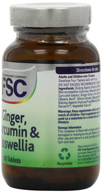 FSC Ginger Curcumin and Boswellia - Pack of 60 Tablets